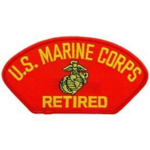 USMC Hat Retired Rd: EagleEmblems PM1384 Patch-USMC,Hat,Retired,RD (3x5