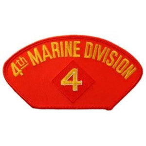 USMC Hat 4th Div: EagleEmblems PM1388 Patch-USMC,Hat,004TH DIV