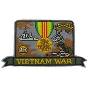 Vietnam War Medal Patch: EagleEmblems PM1692 Patch-Viet,Hat,War Medal (3x5