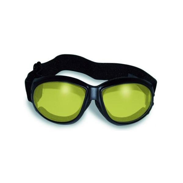Global Vision Eliminator 24 Goggles - Matte Black Frame & Yellow Tint to Smoke Lens - Eagle Leather
