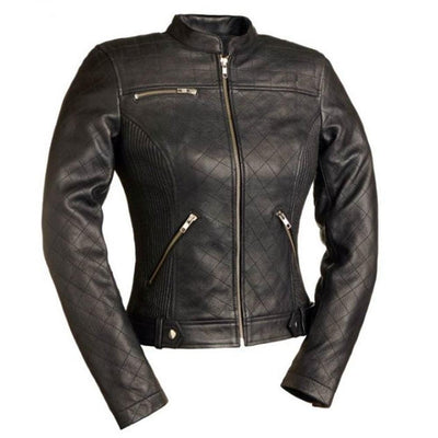 Eagle Leather Women's Queen of Diamonds Jacket - Black - Eagle Leather