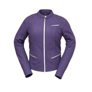 Ladies Fashionista Jkt Purple: Features:

Soft Cow Cuba Skin
Offered in Black or Brown
Three zip pockets detail
Hourglass sha