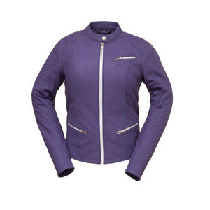 Ladies Fashionista Jkt Purple: Features:

Soft Cow Cuba Skin
Offered in Black or Brown
Three zip pockets detail
Hourglass sha