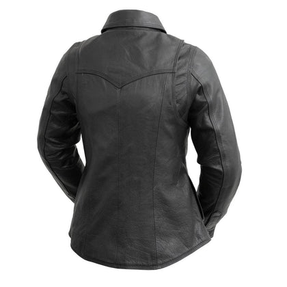 Onyx Women's Leather Shirt: Onyx Women's Leather Motorcycle Shirt
PRODUCT OVERVIEW:
Introducing the Onyx – a perfect blend of