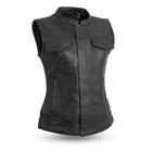 Ladies Lambskin Club Vest: Experience the fusion of style and convenience with the Ludlow - our buttery soft, Sheep Diamond L