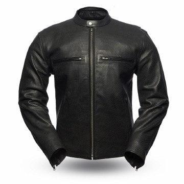 Eagle Leather Men's Turbine Perforated Jacket - Black - Eagle Leather