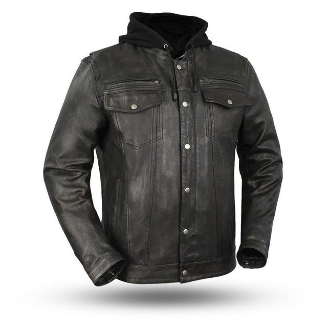 Eagle Leather Men's Vendetta Hooded Jacket - Black - Eagle Leather