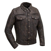 Men's Villain Leather Jacket: Villain Men's Motorcycle Leather Jacket
PRODUCT OVERVIEW:
Exude confidence and style on the ope