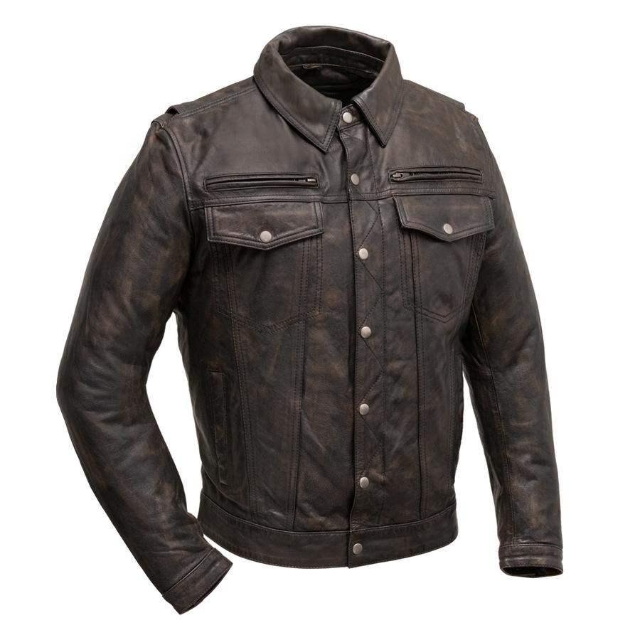 Men's Villain Leather Jacket: Villain Men's Motorcycle Leather Jacket
PRODUCT OVERVIEW:
Exude confidence and style on the ope