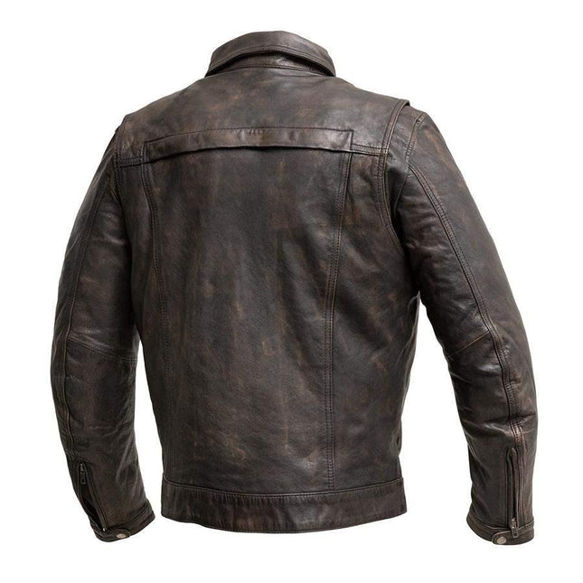 Eagle Leather Men's Villain Leather Jacket - Brown - Eagle Leather