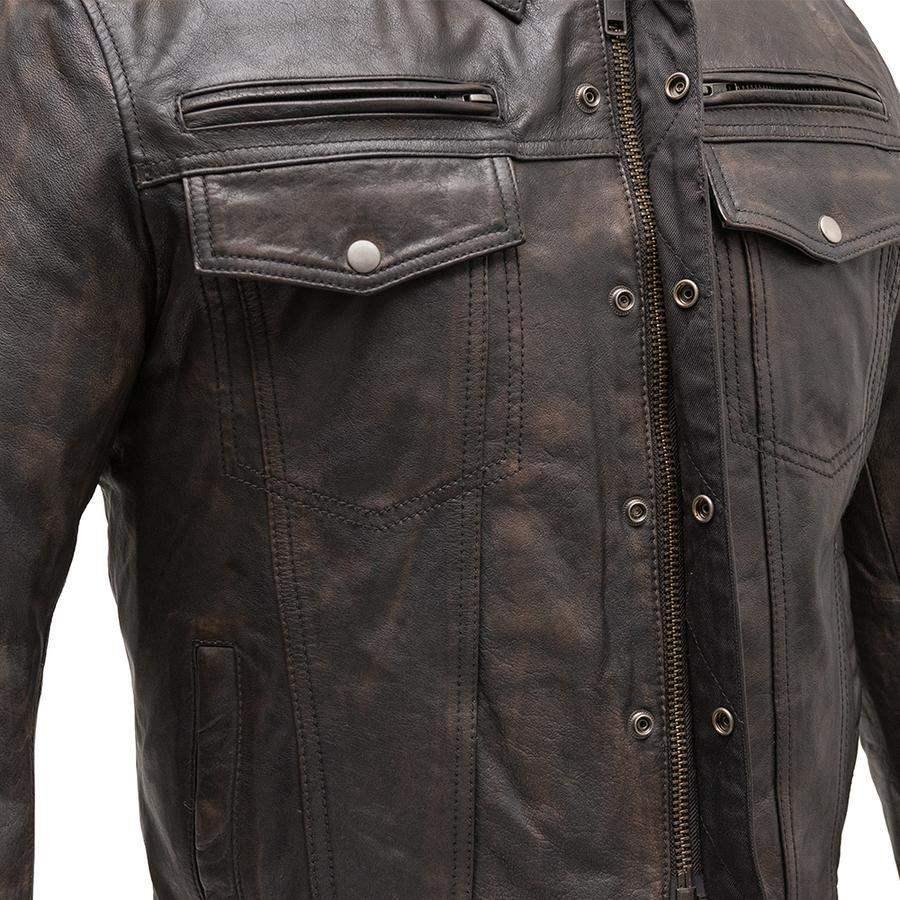 Men's Villain Leather Jacket: Villain Men's Motorcycle Leather Jacket
PRODUCT OVERVIEW:
Exude confidence and style on the ope