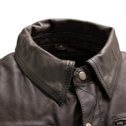 Eagle Leather Men's Villain Leather Jacket - Brown - Eagle Leather