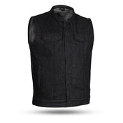 Men's Kershaw Raw Denim Vest: Experience the thrill of the open road like never before with our Kershaw Men's Motorcycle Deni
