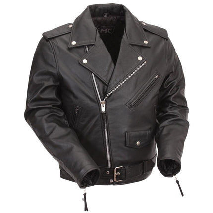 Eagle Leather Men's Superstar Motorcycle Jacket - Black - Eagle Leather