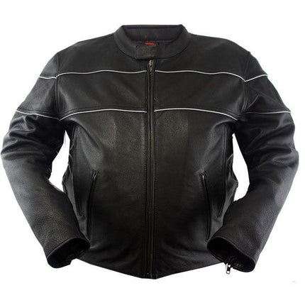 Eagle Leather Men's Reflective Jacket - Black - Eagle Leather