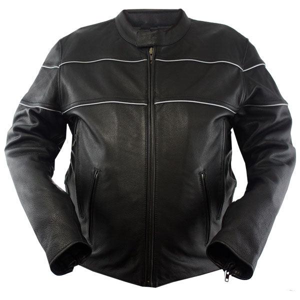 Eagle Leather Men's Reflective Tall Jacket - Black - Eagle Leather