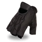 Flame Fingerless Gel Glove: Features:

Embroidered flame design
Made of Aniline Goat Skin
Gel padding on palm
Velcro wrist st