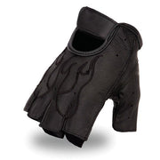Flame Fingerless Gel Glove: Features:

Embroidered flame design
Made of Aniline Goat Skin
Gel padding on palm
Velcro wrist st