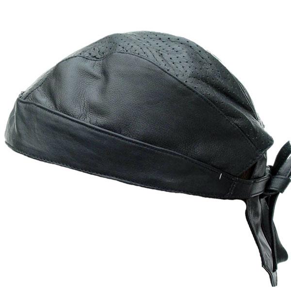 Perforated Skull Cap Black