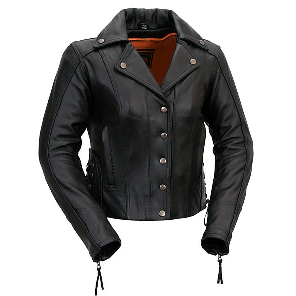 First Classics Women's Updated Motorcycle Jacket - Black - Eagle Leather