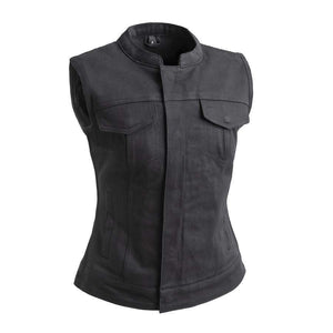 Ladies Lexi Vest: Description
Lexi - Women's Motorcycle Twill Vest
Women's Club Style made in Lightweight Twill
