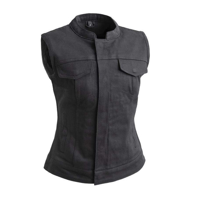 Eagle Leather Women's Lexi Vest - Jet Black - Eagle Leather