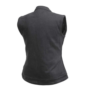 Ladies Lexi Vest: Description
Lexi - Women's Motorcycle Twill Vest
Women's Club Style made in Lightweight Twill