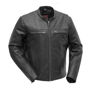 Eagle Rocky Leather Jacket: Simple and clean, the Rocky jacket is a lightweight cowhide jacket with a center zipper and bande