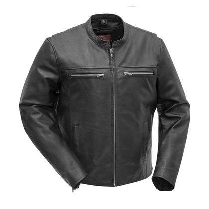 Eagle Rocky Leather Jacket: Simple and clean, the Rocky jacket is a lightweight cowhide jacket with a center zipper and bande
