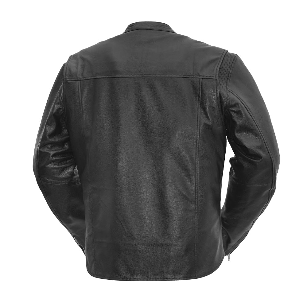 Eagle Rocky Leather Jacket: Simple and clean, the Rocky jacket is a lightweight cowhide jacket with a center zipper and bande