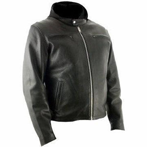 Men's Street Rider Hooded Leather Jacket: Features:

Soft Cowhide 1