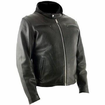 Men's Street Rider Hooded Leather Jacket: Features:

Soft Cowhide 1