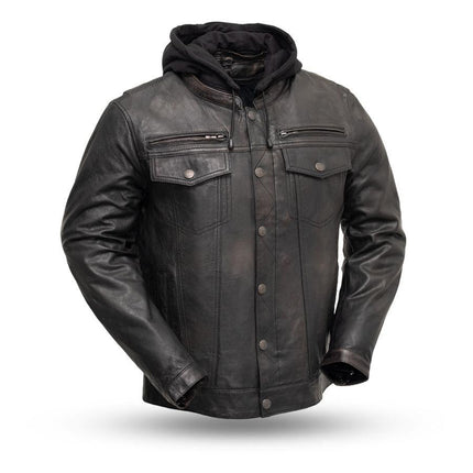 Eagle Leather Men's Vendetta Hooded Tall Jacket - Black - Eagle Leather