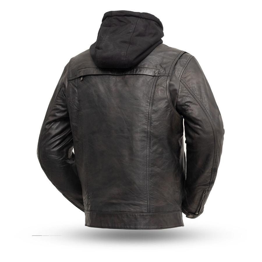 Additional view of the Eagle Leather Tall Vendetta jacket showing vented zippered chest pockets