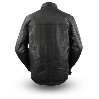 Men's Milestone Leather Shirt: Milestone - Men's Motorcycle Leather Shirt
The Milestone is a true leather overshirt, running 