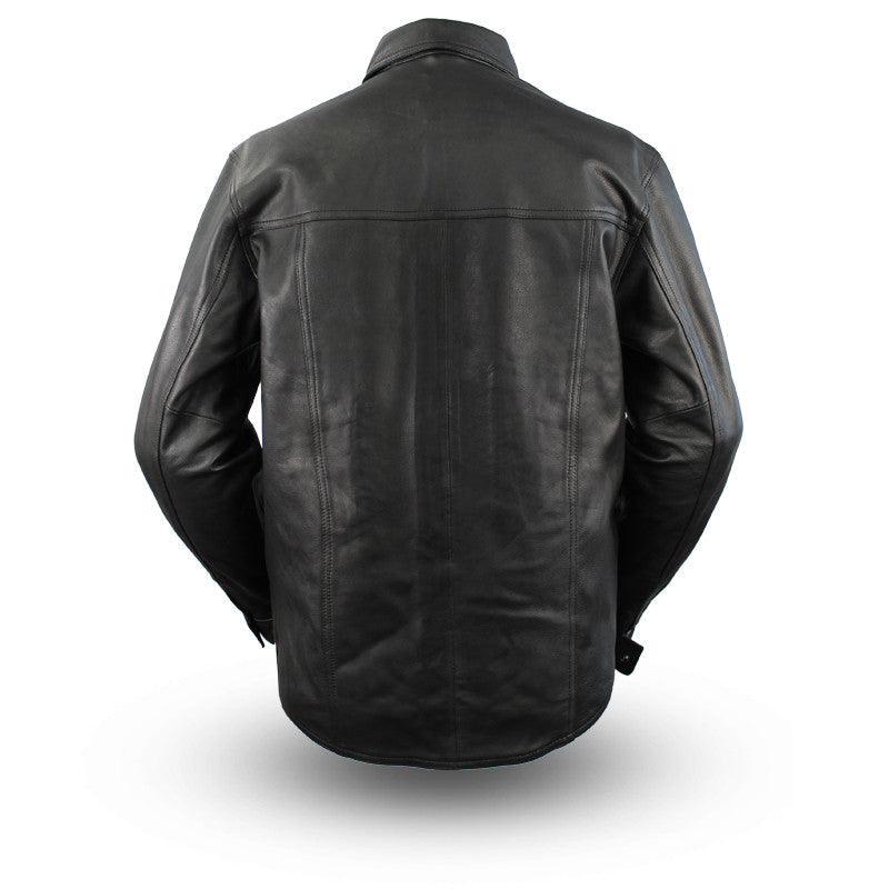 Men's Milestone Leather Shirt: Milestone - Men's Motorcycle Leather Shirt
The Milestone is a true leather overshirt, running 