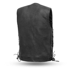 Men's Gambler Leather Vest: Experience a blend of style and function with our Men's Gambler Leather Vest