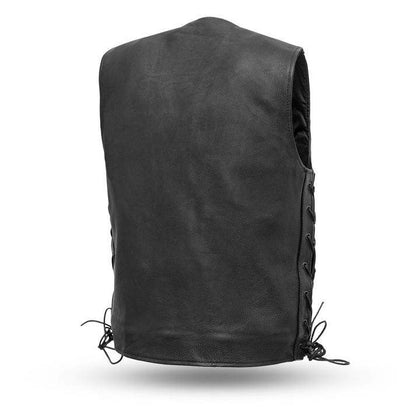 Men's Gambler Leather Vest: Experience a blend of style and function with our Men's Gambler Leather Vest