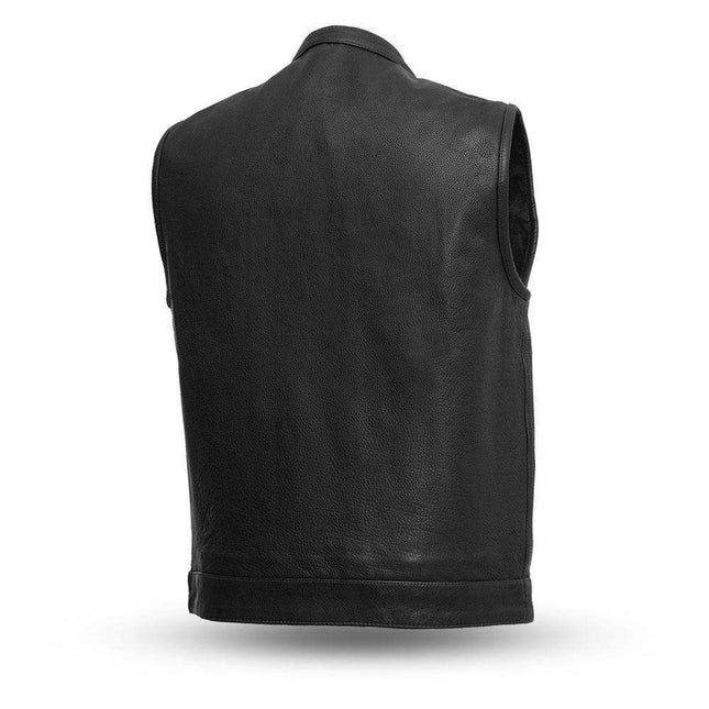 Eagle Leather Men's Born Free Stitching Vest - Black - Eagle Leather