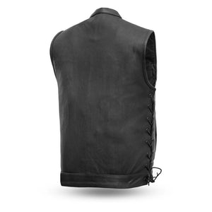 Eagle Leather Men's Sniper Vest: Features:

5 concealed snap front closure
4 outside pockets with hidden snap closure &amp; 2