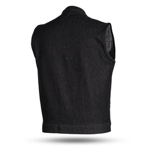 Men's Kershaw Raw Denim Vest: Experience the thrill of the open road like never before with our Kershaw Men's Motorcycle Deni