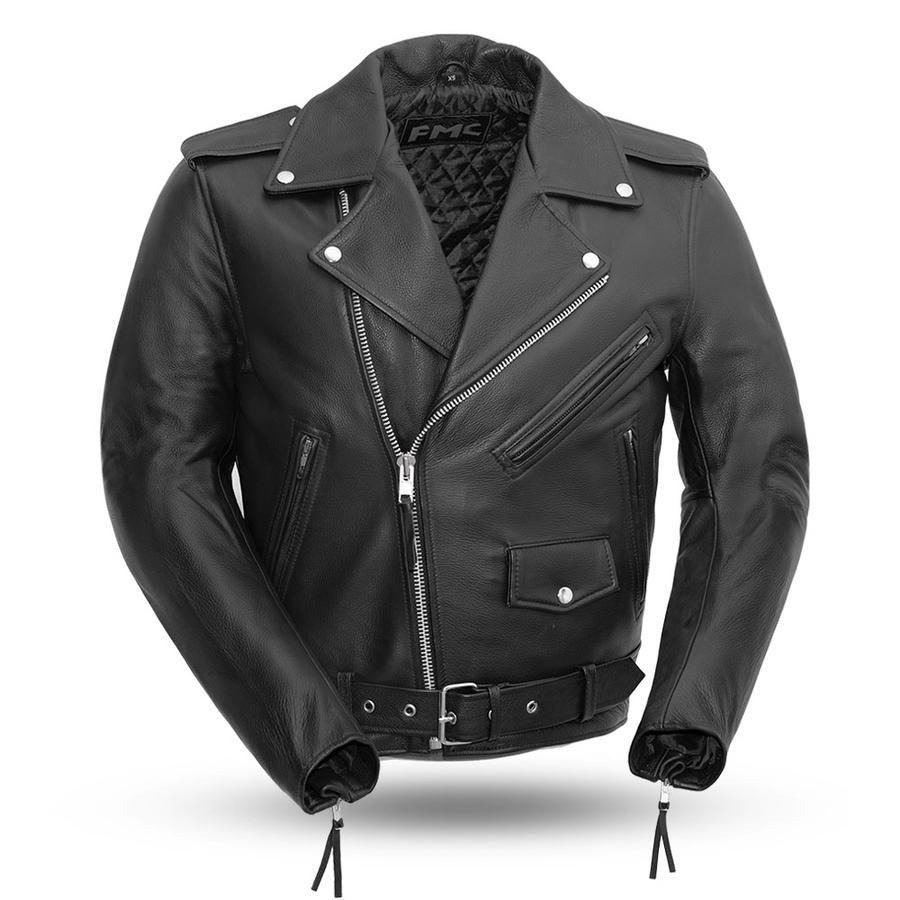 Eagle Leather Men's Superstar Motorcycle Tall Jacket - Black - Eagle Leather
