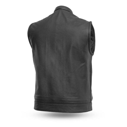 Eagle Leather Men's Blaster Leather Vest - Black - Eagle Leather