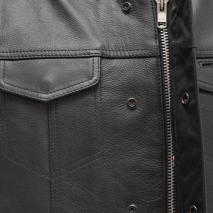 Eagle Leather Men's Blaster Leather Vest - Black - Eagle Leather