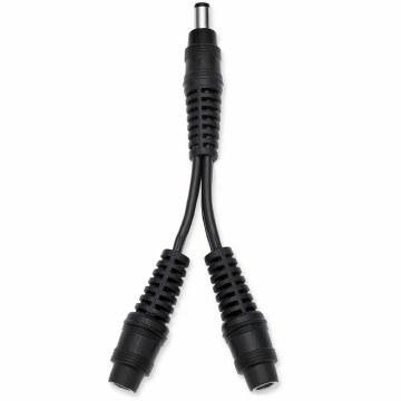 Splitter: Description
The 12" cable splits power to two different items