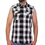 Sleeveless Flannel White/Black: Features:

Your New Favorite Sleeveless Flannel
100% Heavyweight Cotton
Button Down Front and