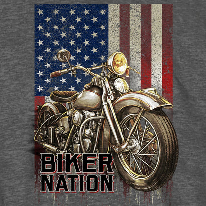 Biker Nation Cycle Flag Shirt: Features:

100% heavyweight cotton shirt
Screen printed on Front side only
Proudly printed in 