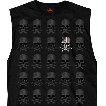 Men's Flag Skull Tank Top