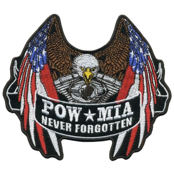 POW*MIA Flag Eagle Patch - Eagle Leather