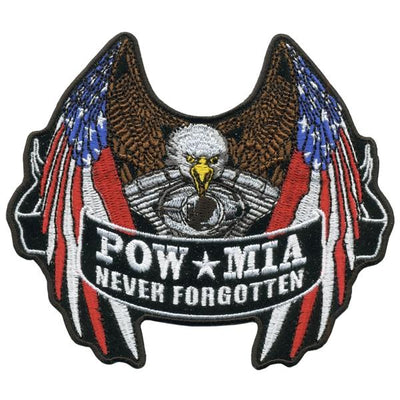 POW*MIA Flag Eagle Patch - Eagle Leather